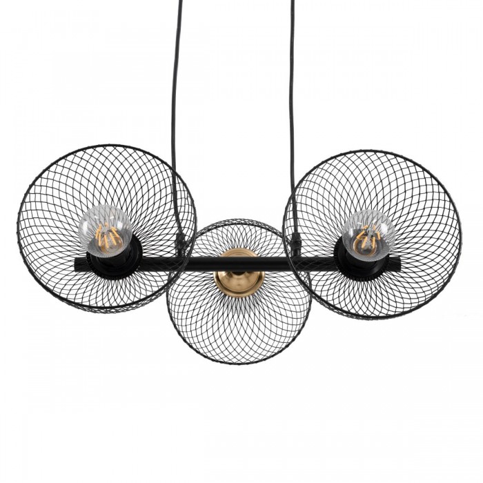 GloboStar® VERONA 00586 Μοντέρνο Κρεμαστό Φωτιστικό Οροφής Τρίφωτο 3 x E27 Μαύρο Μεταλλικό Πλέγμα Μ50 x Π28 x Υ20cm GloboStar® VERONA 00586 Μοντέρνο Κρεμαστό Φωτιστικό Οροφής Τρίφωτο 3 x E27 Μαύρο Μεταλλικό Πλέγμα Μ50 x Π28 x Υ20cm