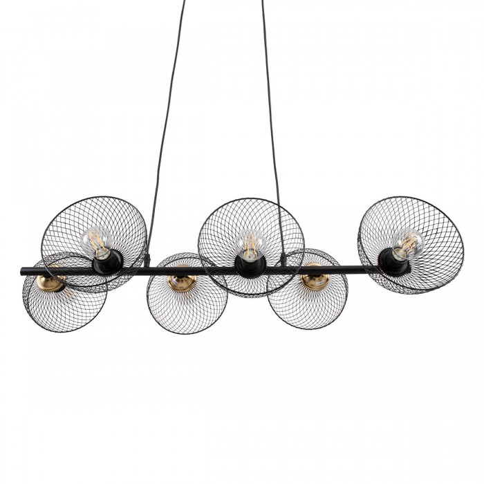 GloboStar® VERONA 00587 Μοντέρνο Κρεμαστό Φωτιστικό Οροφής Πολύφωτο 6 x E27 Μαύρο Μεταλλικό Πλέγμα Μ100 x Π28 x Υ20cm GloboStar® VERONA 00587 Μοντέρνο Κρεμαστό Φωτιστικό Οροφής Πολύφωτο 6 x E27 Μαύρο Μεταλλικό Πλέγμα Μ100 x Π28 x Υ20cm
