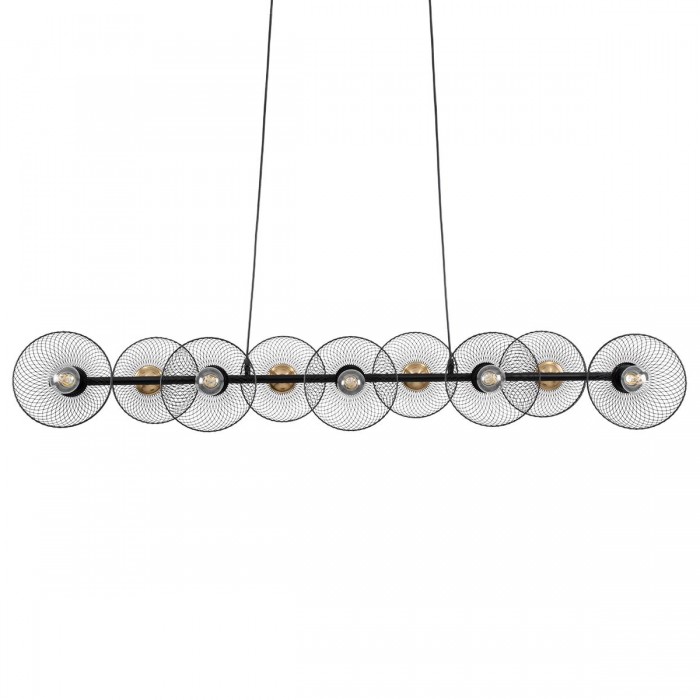 GloboStar® VERONA 00588 Μοντέρνο Κρεμαστό Φωτιστικό Οροφής Πολύφωτο 9 x E27 Μαύρο Μεταλλικό Πλέγμα Μ140 x Π28 x Υ20cm GloboStar® VERONA 00588 Μοντέρνο Κρεμαστό Φωτιστικό Οροφής Πολύφωτο 9 x E27 Μαύρο Μεταλλικό Πλέγμα Μ140 x Π28 x Υ20cm