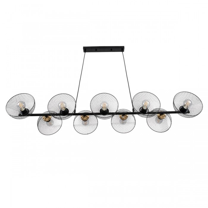 GloboStar® VERONA 00588 Μοντέρνο Κρεμαστό Φωτιστικό Οροφής Πολύφωτο 9 x E27 Μαύρο Μεταλλικό Πλέγμα Μ140 x Π28 x Υ20cm GloboStar® VERONA 00588 Μοντέρνο Κρεμαστό Φωτιστικό Οροφής Πολύφωτο 9 x E27 Μαύρο Μεταλλικό Πλέγμα Μ140 x Π28 x Υ20cm