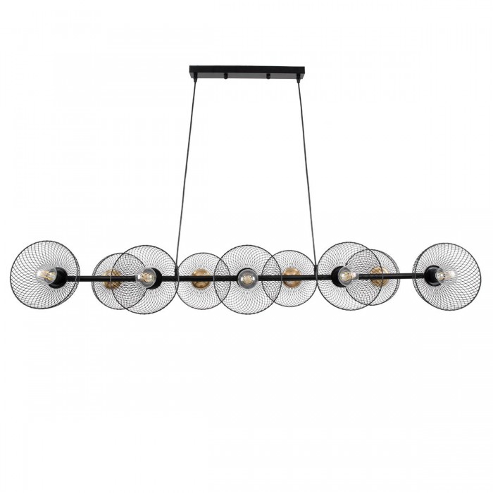 GloboStar® VERONA 00588 Μοντέρνο Κρεμαστό Φωτιστικό Οροφής Πολύφωτο 9 x E27 Μαύρο Μεταλλικό Πλέγμα Μ140 x Π28 x Υ20cm GloboStar® VERONA 00588 Μοντέρνο Κρεμαστό Φωτιστικό Οροφής Πολύφωτο 9 x E27 Μαύρο Μεταλλικό Πλέγμα Μ140 x Π28 x Υ20cm