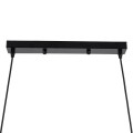 GloboStar® VERONA 00588 Μοντέρνο Κρεμαστό Φωτιστικό Οροφής Πολύφωτο 9 x E27 Μαύρο Μεταλλικό Πλέγμα Μ140 x Π28 x Υ20cm