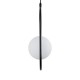 GloboStar® HAMBURG 00589 Μοντέρνο Κρεμαστό Φωτιστικό Οροφής Μονόφωτο 1 x G9 Μαύρο Μεταλλικό Γυάλινο Μπάλα Μ20 x Π15 x Υ40cm