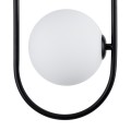 GloboStar® HAMBURG 00589 Μοντέρνο Κρεμαστό Φωτιστικό Οροφής Μονόφωτο 1 x G9 Μαύρο Μεταλλικό Γυάλινο Μπάλα Μ20 x Π15 x Υ40cm