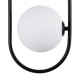 GloboStar® HAMBURG 00589 Μοντέρνο Κρεμαστό Φωτιστικό Οροφής Μονόφωτο 1 x G9 Μαύρο Μεταλλικό Γυάλινο Μπάλα Μ20 x Π15 x Υ40cm