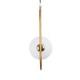 GloboStar® HAMBURG 00590 Μοντέρνο Κρεμαστό Φωτιστικό Οροφής Μονόφωτο 1 x G9 Χρυσό Μεταλλικό Γυάλινο Μπάλα Μ20 x Π15 x Υ40cm