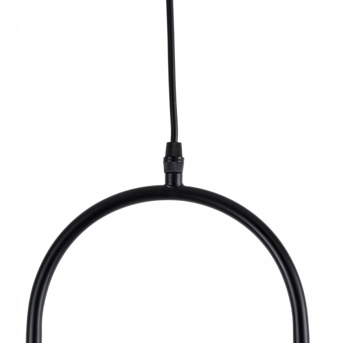 GloboStar® HAMBURG 00591 Μοντέρνο Κρεμαστό Φωτιστικό Οροφής Μονόφωτο 1 x E27 Μαύρο Μεταλλικό Γυάλινο Μπάλα Μ25 x Π20 x Υ50cm