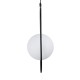 GloboStar® HAMBURG 00591 Μοντέρνο Κρεμαστό Φωτιστικό Οροφής Μονόφωτο 1 x E27 Μαύρο Μεταλλικό Γυάλινο Μπάλα Μ25 x Π20 x Υ50cm
