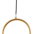 GloboStar® HAMBURG 00592 Μοντέρνο Κρεμαστό Φωτιστικό Οροφής Μονόφωτο 1 x G9 Χρυσό Μεταλλικό Γυάλινο Μπάλα Μ25 x Π20 x Υ50cm