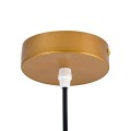 GloboStar® HAMBURG 00592 Μοντέρνο Κρεμαστό Φωτιστικό Οροφής Μονόφωτο 1 x G9 Χρυσό Μεταλλικό Γυάλινο Μπάλα Μ25 x Π20 x Υ50cm
