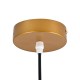 GloboStar® HAMBURG 00592 Μοντέρνο Κρεμαστό Φωτιστικό Οροφής Μονόφωτο 1 x G9 Χρυσό Μεταλλικό Γυάλινο Μπάλα Μ25 x Π20 x Υ50cm