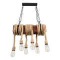 GLOBOSTAR® VIKING 00606 Vintage Κρεμαστό Φωτιστικό Οροφής με Ντουί 6 x E27 AC 220-240V IP20 - Καφε, Μπεζ & Μαύρο - Μ53 x Π11 x Υ220cm GLOBOSTAR® VIKING 00606 Vintage Κρεμαστό Φωτιστικό Οροφής με Ντουί 6 x E27 AC 220-240V IP20 - Καφε, Μπεζ & Μαύρο - Μ53 x Π11 x Υ220cm