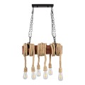 GLOBOSTAR® VIKING 00606 Vintage Κρεμαστό Φωτιστικό Οροφής με Ντουί 6 x E27 AC 220-240V IP20 - Καφε, Μπεζ & Μαύρο - Μ53 x Π11 x Υ220cm GLOBOSTAR® VIKING 00606 Vintage Κρεμαστό Φωτιστικό Οροφής με Ντουί 6 x E27 AC 220-240V IP20 - Καφε, Μπεζ & Μαύρο - Μ53 x Π11 x Υ220cm