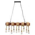 GLOBOSTAR® VIKING 00607 Vintage Κρεμαστό Φωτιστικό Οροφής με Ντουί 10 x E27 AC 220-240V IP20 - Καφε & Μπεζ - Μ108 x Π11 x Υ220cm
