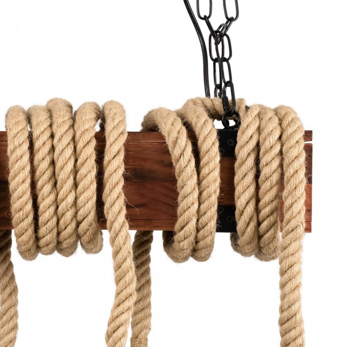 GLOBOSTAR® VIKING 00607 Vintage Κρεμαστό Φωτιστικό Οροφής με Ντουί 10 x E27 AC 220-240V IP20 - Καφε & Μπεζ - Μ108 x Π11 x Υ220cm GLOBOSTAR® VIKING 00607 Vintage Κρεμαστό Φωτιστικό Οροφής με Ντουί 10 x E27 AC 220-240V IP20 - Καφε & Μπεζ - Μ108 x Π11 x Υ220cm