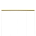 GloboStar® TRIANGLE 00610 Μοντέρνο Κρεμαστό Φωτιστικό Οροφής Πολύφωτο 5 x E27 Χρυσό Μεταλλικό Πλέγμα Μ170 x Π22 x Y130cm