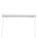 GloboStar® TRIANGLE 00612 Μοντέρνο Κρεμαστό Φωτιστικό Οροφής Δίφωτο 2 x E27 Λευκό Μεταλλικό Πλέγμα Μ60 x Π22 x Y130cm