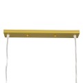 GloboStar® TRIANGLE 00615 Μοντέρνο Κρεμαστό Φωτιστικό Οροφής Δίφωτο 2 x E27 Χρυσό Μεταλλικό Πλέγμα Μ60 x Π22 x Y130cm