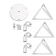 GloboStar® TRIANGLE 00617 Μοντέρνο Κρεμαστό Φωτιστικό Οροφής Τρίφωτο 3 x E27 Λευκό Μεταλλικό Πλέγμα Φ49 x Y130cm