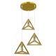 GloboStar® TRIANGLE 00620 Μοντέρνο Κρεμαστό Φωτιστικό Οροφής Τρίφωτο 3 x E27 Χρυσό Μεταλλικό Πλέγμα Φ49 x Y130cm GloboStar® TRIANGLE 00620 Μοντέρνο Κρεμαστό Φωτιστικό Οροφής Τρίφωτο 3 x E27 Χρυσό Μεταλλικό Πλέγμα Φ49 x Y130cm