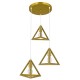 GloboStar® TRIANGLE 00620 Μοντέρνο Κρεμαστό Φωτιστικό Οροφής Τρίφωτο 3 x E27 Χρυσό Μεταλλικό Πλέγμα Φ49 x Y130cm GloboStar® TRIANGLE 00620 Μοντέρνο Κρεμαστό Φωτιστικό Οροφής Τρίφωτο 3 x E27 Χρυσό Μεταλλικό Πλέγμα Φ49 x Y130cm