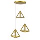 GloboStar® TRIANGLE 00620 Μοντέρνο Κρεμαστό Φωτιστικό Οροφής Τρίφωτο 3 x E27 Χρυσό Μεταλλικό Πλέγμα Φ49 x Y130cm GloboStar® TRIANGLE 00620 Μοντέρνο Κρεμαστό Φωτιστικό Οροφής Τρίφωτο 3 x E27 Χρυσό Μεταλλικό Πλέγμα Φ49 x Y130cm