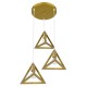 GloboStar® TRIANGLE 00620 Μοντέρνο Κρεμαστό Φωτιστικό Οροφής Τρίφωτο 3 x E27 Χρυσό Μεταλλικό Πλέγμα Φ49 x Y130cm GloboStar® TRIANGLE 00620 Μοντέρνο Κρεμαστό Φωτιστικό Οροφής Τρίφωτο 3 x E27 Χρυσό Μεταλλικό Πλέγμα Φ49 x Y130cm