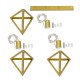 GloboStar® TRIANGLE 00625 Μοντέρνο Κρεμαστό Φωτιστικό Οροφής Τρίφωτο 3 x E27 Χρυσό Μεταλλικό Πλέγμα Μ70 x Π22 x Y130cm GloboStar® TRIANGLE 00625 Μοντέρνο Κρεμαστό Φωτιστικό Οροφής Τρίφωτο 3 x E27 Χρυσό Μεταλλικό Πλέγμα Μ70 x Π22 x Y130cm