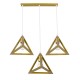 GloboStar® TRIANGLE 00625 Μοντέρνο Κρεμαστό Φωτιστικό Οροφής Τρίφωτο 3 x E27 Χρυσό Μεταλλικό Πλέγμα Μ70 x Π22 x Y130cm GloboStar® TRIANGLE 00625 Μοντέρνο Κρεμαστό Φωτιστικό Οροφής Τρίφωτο 3 x E27 Χρυσό Μεταλλικό Πλέγμα Μ70 x Π22 x Y130cm