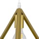 GloboStar® TRIANGLE 00625 Μοντέρνο Κρεμαστό Φωτιστικό Οροφής Τρίφωτο 3 x E27 Χρυσό Μεταλλικό Πλέγμα Μ70 x Π22 x Y130cm GloboStar® TRIANGLE 00625 Μοντέρνο Κρεμαστό Φωτιστικό Οροφής Τρίφωτο 3 x E27 Χρυσό Μεταλλικό Πλέγμα Μ70 x Π22 x Y130cm