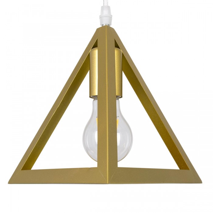 GloboStar® TRIANGLE 00625 Μοντέρνο Κρεμαστό Φωτιστικό Οροφής Τρίφωτο 3 x E27 Χρυσό Μεταλλικό Πλέγμα Μ70 x Π22 x Y130cm GloboStar® TRIANGLE 00625 Μοντέρνο Κρεμαστό Φωτιστικό Οροφής Τρίφωτο 3 x E27 Χρυσό Μεταλλικό Πλέγμα Μ70 x Π22 x Y130cm