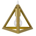 GloboStar® TRIANGLE 00625 Μοντέρνο Κρεμαστό Φωτιστικό Οροφής Τρίφωτο 3 x E27 Χρυσό Μεταλλικό Πλέγμα Μ70 x Π22 x Y130cm