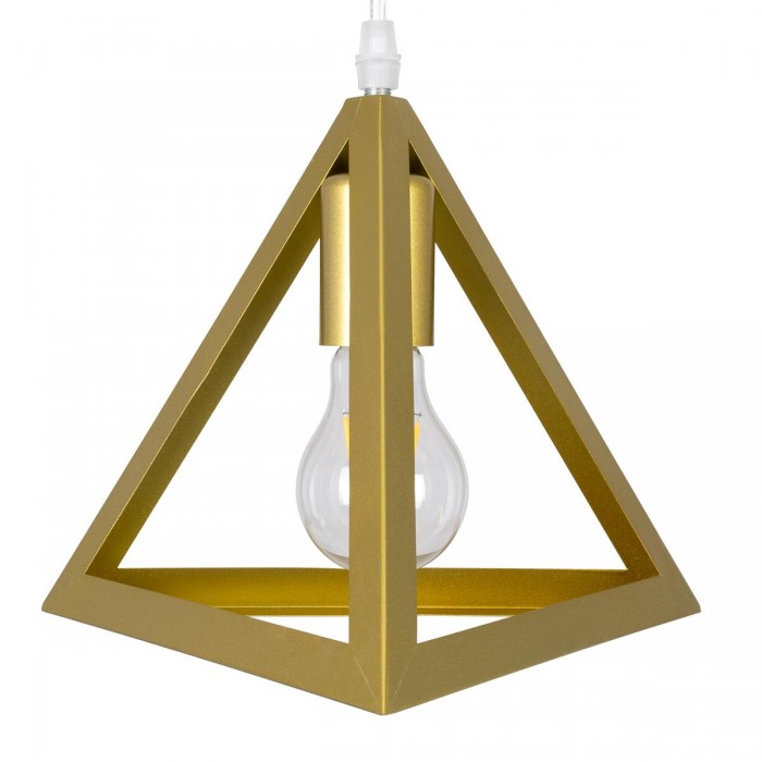 GloboStar® TRIANGLE 00625 Μοντέρνο Κρεμαστό Φωτιστικό Οροφής Τρίφωτο 3 x E27 Χρυσό Μεταλλικό Πλέγμα Μ70 x Π22 x Y130cm GloboStar® TRIANGLE 00625 Μοντέρνο Κρεμαστό Φωτιστικό Οροφής Τρίφωτο 3 x E27 Χρυσό Μεταλλικό Πλέγμα Μ70 x Π22 x Y130cm