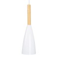 GloboStar® DILLON 00627 Μοντέρνο Κρεμαστό Φωτιστικό Οροφής Τρίφωτο 3 x E27 Λευκό Μεταλλικό Καμπάνα Φ26 x Υ130cm