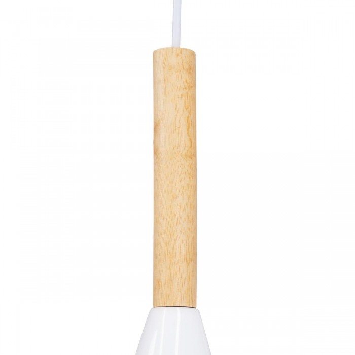 GloboStar® DILLON 00627 Μοντέρνο Κρεμαστό Φωτιστικό Οροφής Τρίφωτο 3 x E27 Λευκό Μεταλλικό Καμπάνα Φ26 x Υ130cm