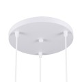 GloboStar® DILLON 00627 Μοντέρνο Κρεμαστό Φωτιστικό Οροφής Τρίφωτο 3 x E27 Λευκό Μεταλλικό Καμπάνα Φ26 x Υ130cm