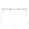 GloboStar® DILLON 00631 Μοντέρνο Κρεμαστό Φωτιστικό Οροφής Τρίφωτο 3 x E27 Λευκό Μεταλλικό Καμπάνα Μ54 x Π14 x Υ130cm