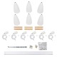 GloboStar® DILLON 00633 Μοντέρνο Κρεμαστό Φωτιστικό Οροφής Πολύφωτο 6 x E27 Λευκό Μεταλλικό Καμπάνα Μ84 x Π14 x Υ130cm