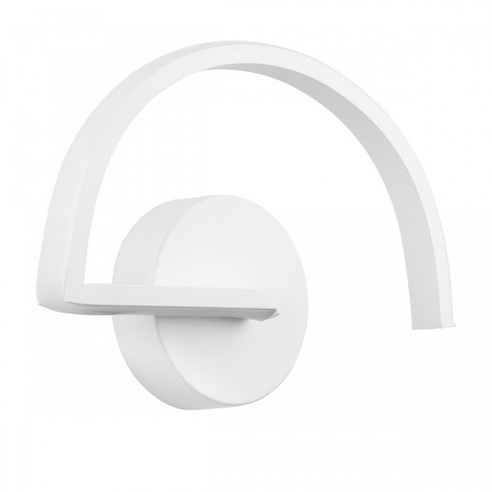 GloboStar® BREYA 00637 Μοντέρνο Φωτιστικό Τοίχου Απλίκα Μεταλλικό Λευκό LED 10W 1000lm AC 230V Φυσικό Λευκό 4500K Μ25 x Π17 x Υ4.5cm