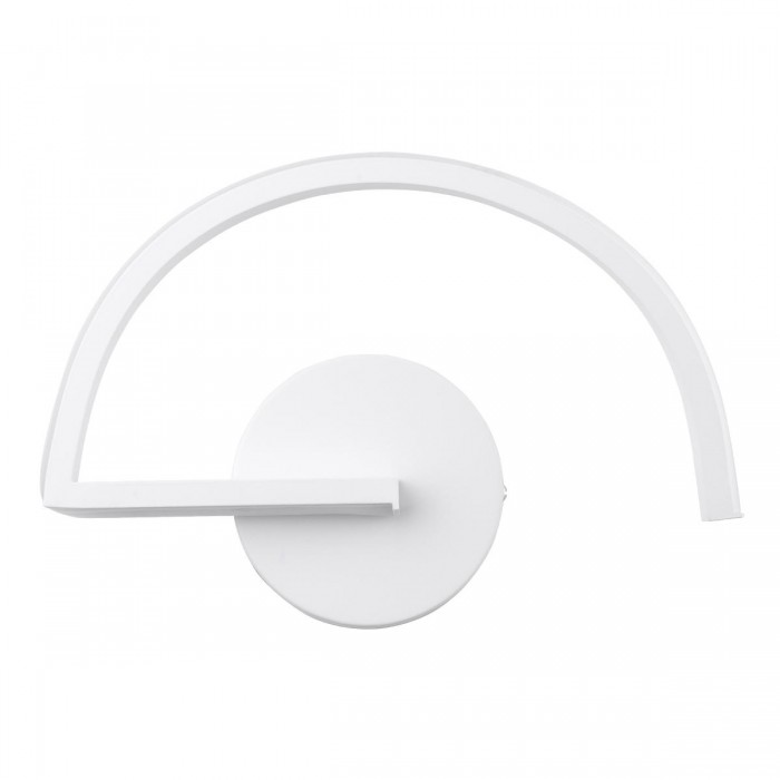 GloboStar® BREYA 00637 Μοντέρνο Φωτιστικό Τοίχου Απλίκα Μεταλλικό Λευκό LED 10W 1000lm AC 230V Φυσικό Λευκό 4500K Μ25 x Π17 x Υ4.5cm