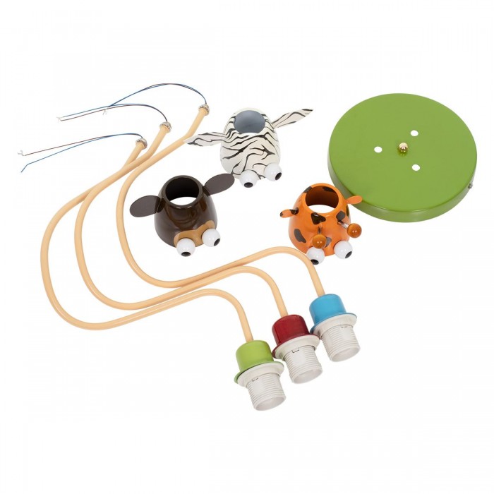 GloboStar® ZOO 00641 Μοντέρνο Κρεμαστό Παιδικό Φωτιστικό Οροφής Τρίφωτο 3 x E27 Πολύχρωμο Μεταλλικό Φ80 x Υ39cm GloboStar® ZOO 00641 Μοντέρνο Κρεμαστό Παιδικό Φωτιστικό Οροφής Τρίφωτο 3 x E27 Πολύχρωμο Μεταλλικό Φ80 x Υ39cm