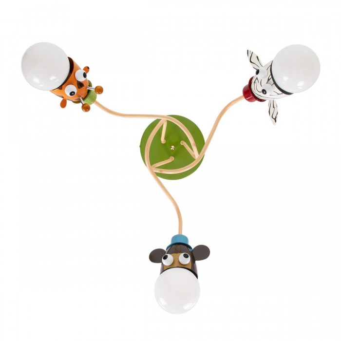 GloboStar® ZOO 00641 Μοντέρνο Κρεμαστό Παιδικό Φωτιστικό Οροφής Τρίφωτο 3 x E27 Πολύχρωμο Μεταλλικό Φ80 x Υ39cm GloboStar® ZOO 00641 Μοντέρνο Κρεμαστό Παιδικό Φωτιστικό Οροφής Τρίφωτο 3 x E27 Πολύχρωμο Μεταλλικό Φ80 x Υ39cm