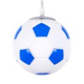 GloboStar® FOOTBALL 00644 Μοντέρνο Κρεμαστό Παιδικό Φωτιστικό Οροφής Μονόφωτο 1 x E27 Γαλάζιο Λευκό Γυάλινο Φ15 x Υ18cm