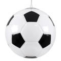 GloboStar® FOOTBALL 00647 Μοντέρνο Κρεμαστό Παιδικό Φωτιστικό Οροφής Μονόφωτο 1 x E27 Μαύρο Λευκό Γυάλινο Φ25 x Υ25cm