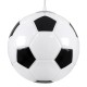 GloboStar® FOOTBALL 00647 Μοντέρνο Κρεμαστό Παιδικό Φωτιστικό Οροφής Μονόφωτο 1 x E27 Μαύρο Λευκό Γυάλινο Φ25 x Υ25cm