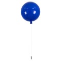 GloboStar® BALLOON 00654 Μοντέρνο Παιδικό Φωτιστικό Οροφής Μονόφωτο Μπλε Πλαστικό Μπάλα Φ30 x Υ33cm