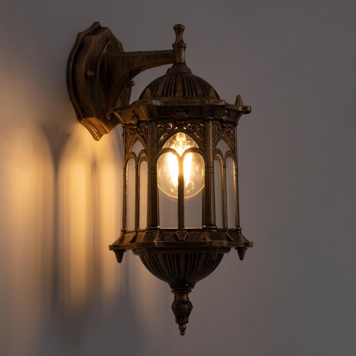 GloboStar® DARCY 00658 Vintage Φωτιστικό Τοίχου Απλίκα Μονόφωτο Μπρούτζινο Μεταλλικό Πλέγμα Φ15.5 x Y34.5cm GloboStar® DARCY 00658 Vintage Φωτιστικό Τοίχου Απλίκα Μονόφωτο Μπρούτζινο Μεταλλικό Πλέγμα Φ15.5 x Y34.5cm