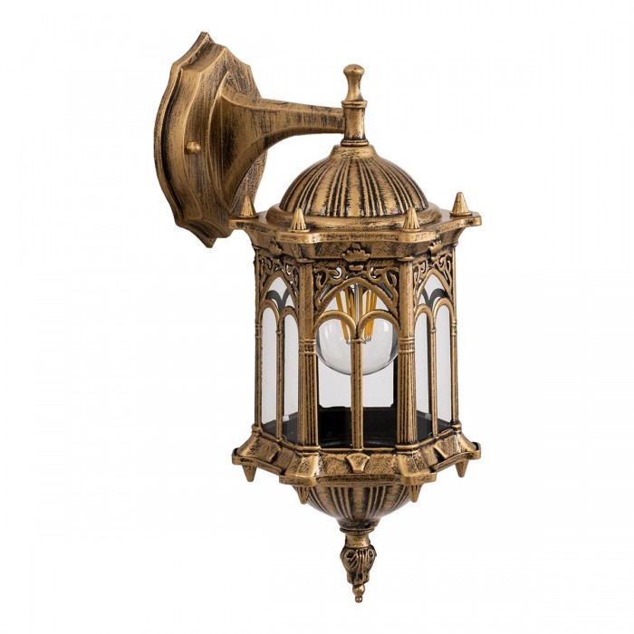 GloboStar® DARCY 00658 Vintage Φωτιστικό Τοίχου Απλίκα Μονόφωτο Μπρούτζινο Μεταλλικό Πλέγμα Φ15.5 x Y34.5cm GloboStar® DARCY 00658 Vintage Φωτιστικό Τοίχου Απλίκα Μονόφωτο Μπρούτζινο Μεταλλικό Πλέγμα Φ15.5 x Y34.5cm
