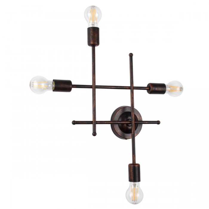 GloboStar® PIPING 00662 Vintage Industrial Επιτοίχιο Φωτιστικό Πολύφωτο Χάλκινο Μεταλλικό Πλέγμα Μ40.5 x Π9.5 x Υ52cm GloboStar® PIPING 00662 Vintage Industrial Επιτοίχιο Φωτιστικό Πολύφωτο Χάλκινο Μεταλλικό Πλέγμα Μ40.5 x Π9.5 x Υ52cm