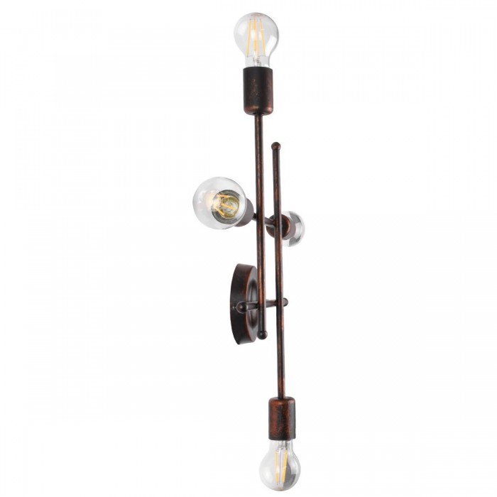 GloboStar® PIPING 00662 Vintage Industrial Επιτοίχιο Φωτιστικό Πολύφωτο Χάλκινο Μεταλλικό Πλέγμα Μ40.5 x Π9.5 x Υ52cm GloboStar® PIPING 00662 Vintage Industrial Επιτοίχιο Φωτιστικό Πολύφωτο Χάλκινο Μεταλλικό Πλέγμα Μ40.5 x Π9.5 x Υ52cm